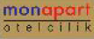Logo reading 'monapart' in multicolor letters on a light beige background, with small secondary text underneath.